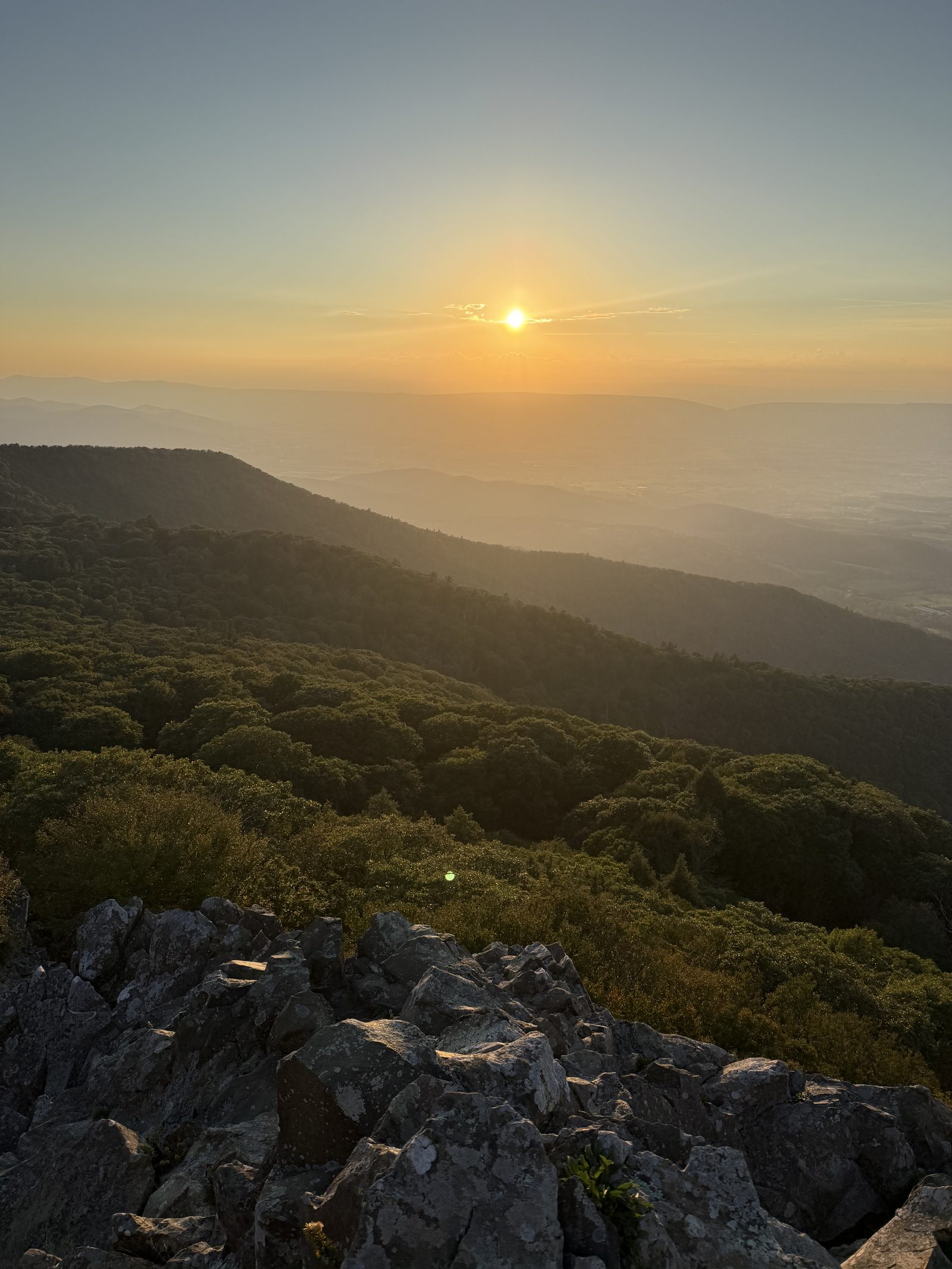 Sunset over the mountains
